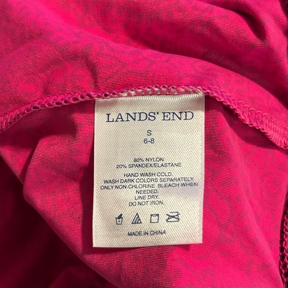 LANDS' END Sheath Dress with UPF 50 and 3/4 Sleeves in Bright Print - Picture 8 of 9
